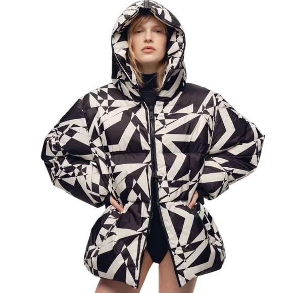 Perfect Moment x H&M NWT Belted Peplum Ski Jacket/Puffer in Sz M - Picture 5 of 14